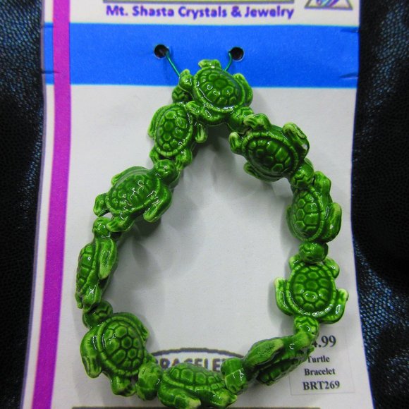 Ceramic Turtles Jewelry Stretchy Bracelet - Picture 1 of 4